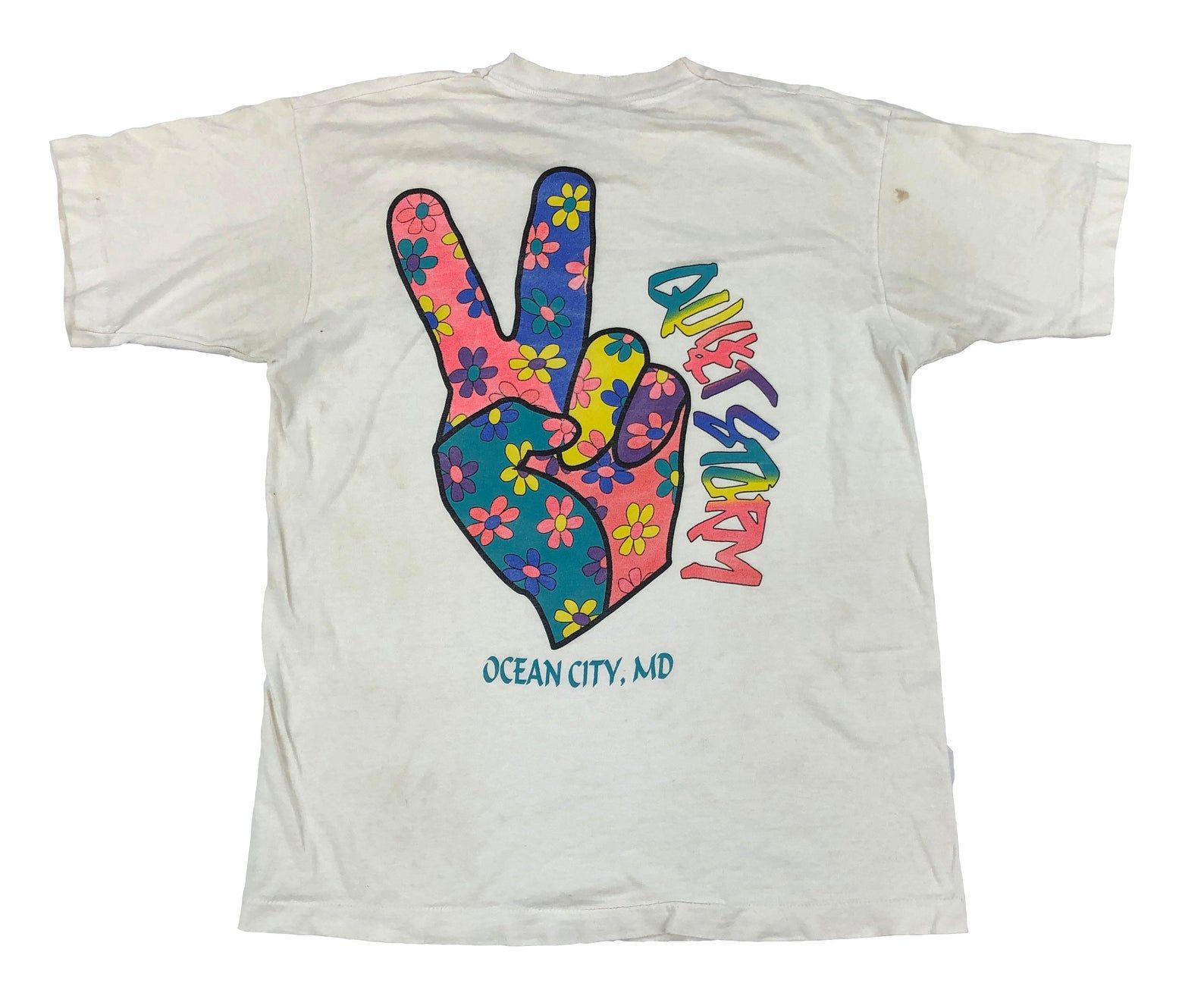 Vintage Quiet Storm Peace Sign Ocean City Maryland T-shirt