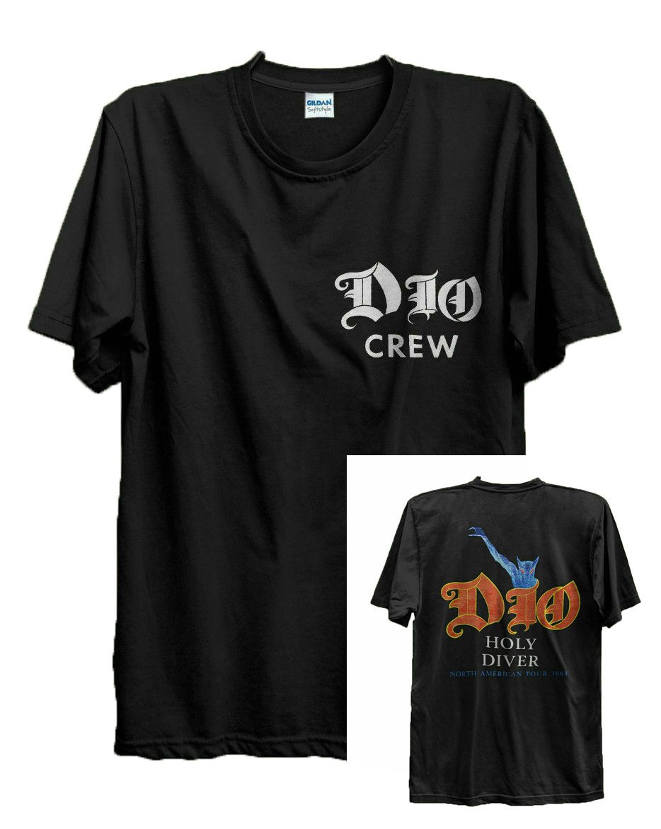 Vintage tshirt Dio Shirt 1983 Holy Diver Tour Crew Concert Tee New .