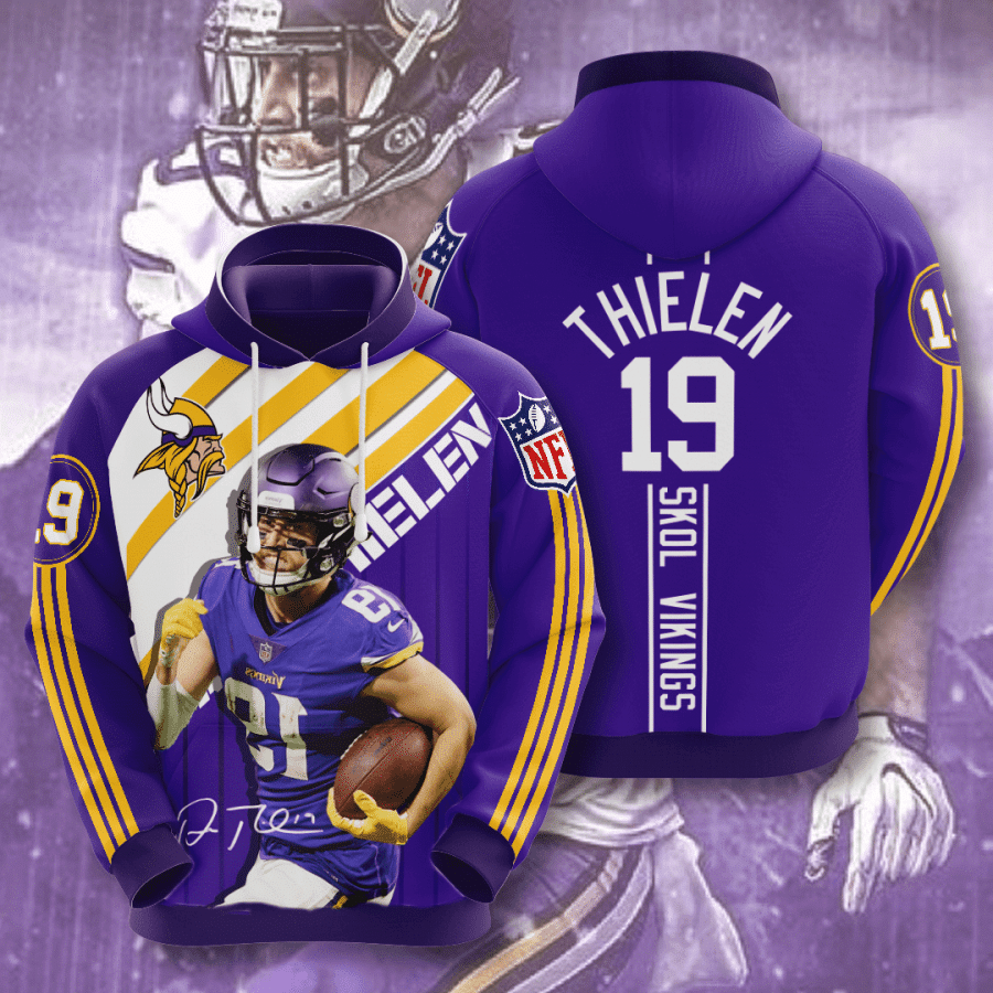 Adam Thielen Minnesota Vikings 60 Unisex 3D Hoodie Gift For Fans