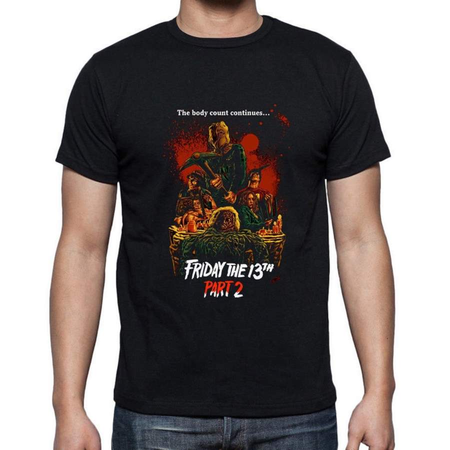 Creative Art Friday the 13th Part Ii Vintage Long Horror Movie Tee Tshirt New Men’s T-shirt Street Wear