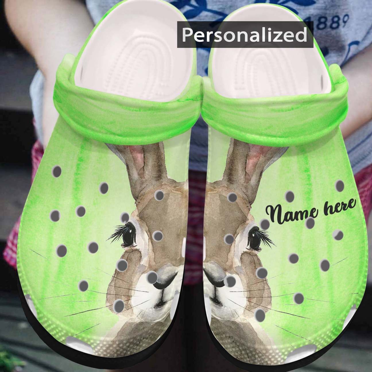 Rabbit Personalized Clog Custom Croc &hellip;