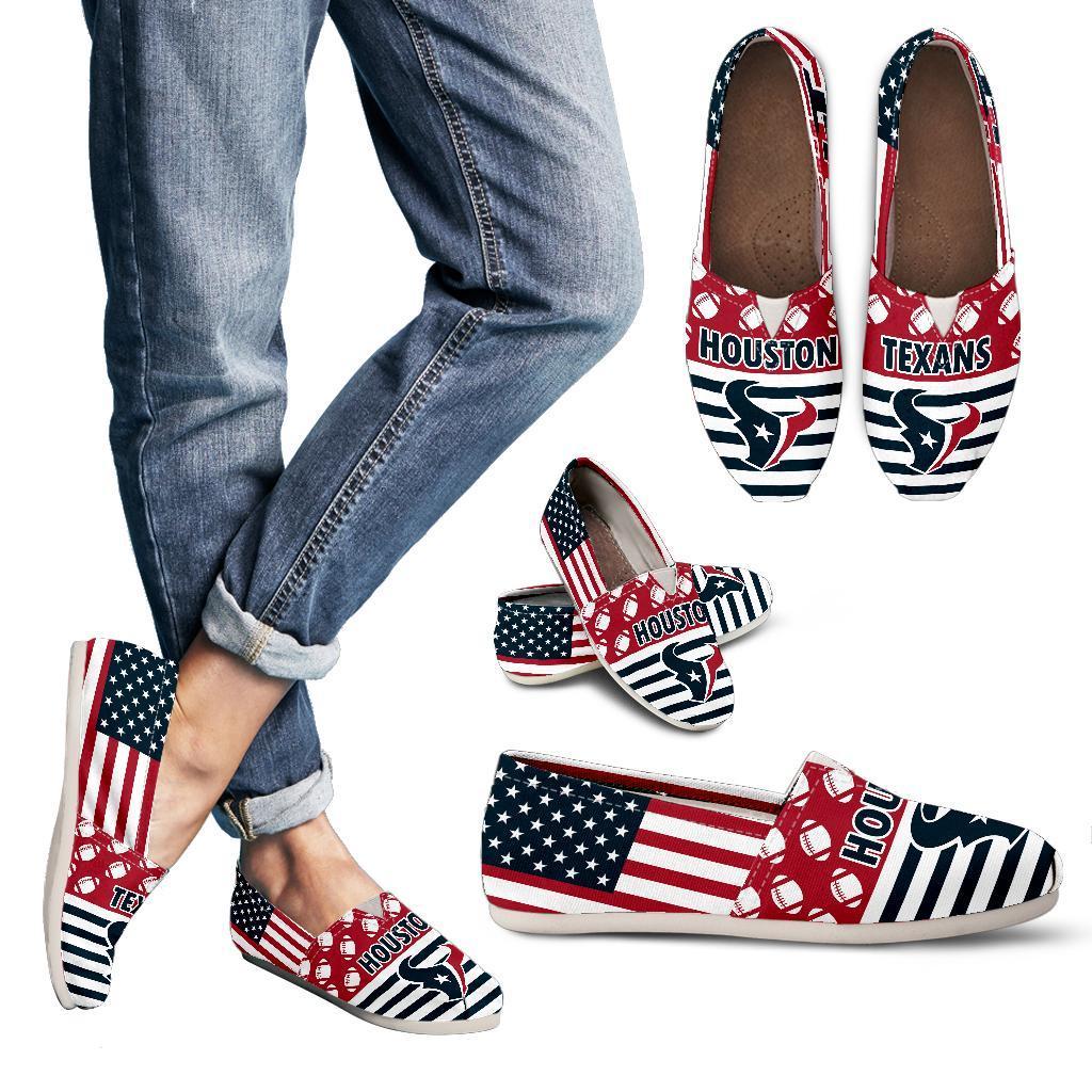 Proud of American Flag Houston Texans Casual Shoes