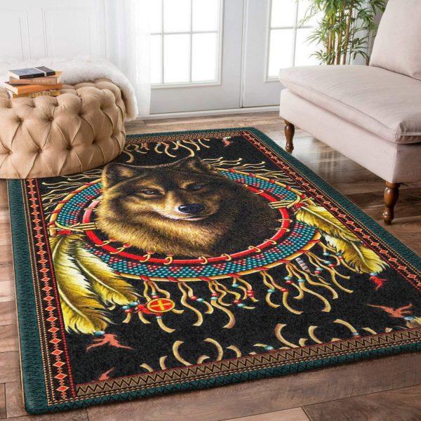 Wolf Art Home Decor Rectangle Area Rug 23