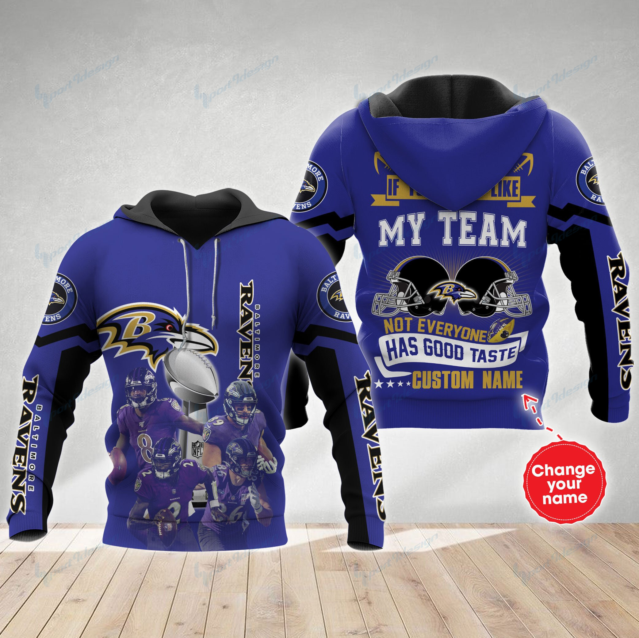 Baltimore Ravens Personalized All Over Printed 638