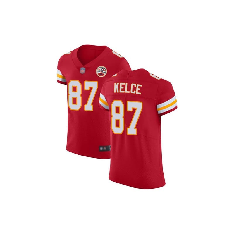 Travis Kelce Kansas City Chiefs Red Vapor Elite Jersey – All Stitched