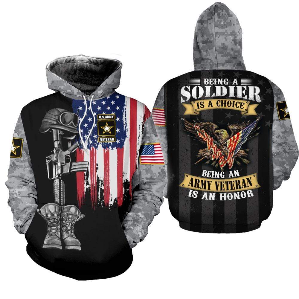 Being An Army Veteran Is An Honor US Army Hoodie 3D #171220h