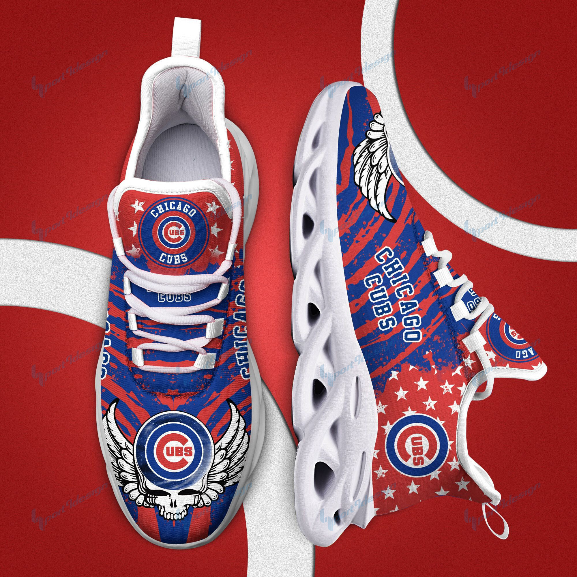 Chicago Cubs Yezy Running Sneakers Bb740