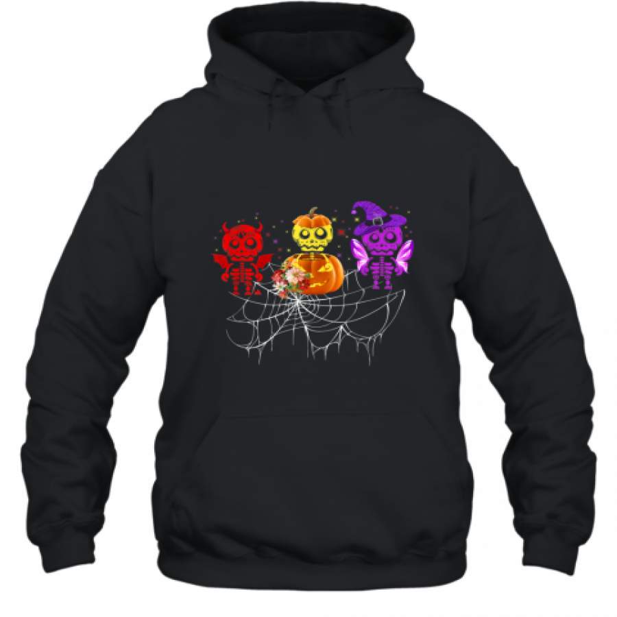 3 Skeleton Halloween funny shirt Hoodie