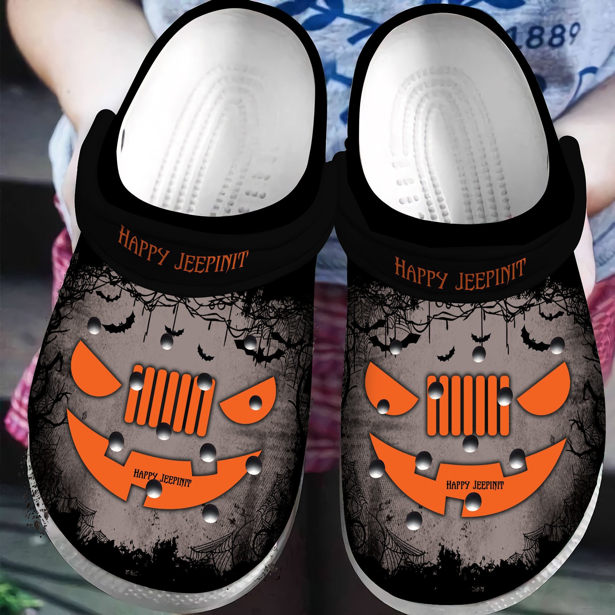 Happy Jeepinit Jeep Car Halloween Crocs Classic Clogs Shoes