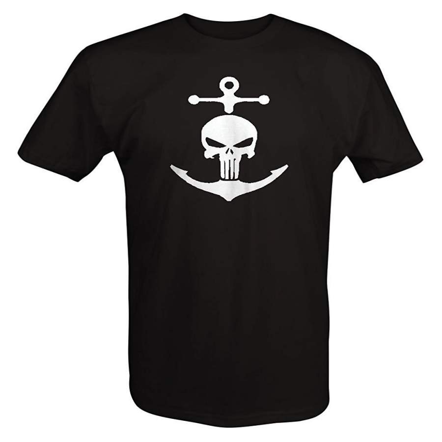 Vintage Style Navy Military Nautical Anchor Pirate Life Mens T Shirt