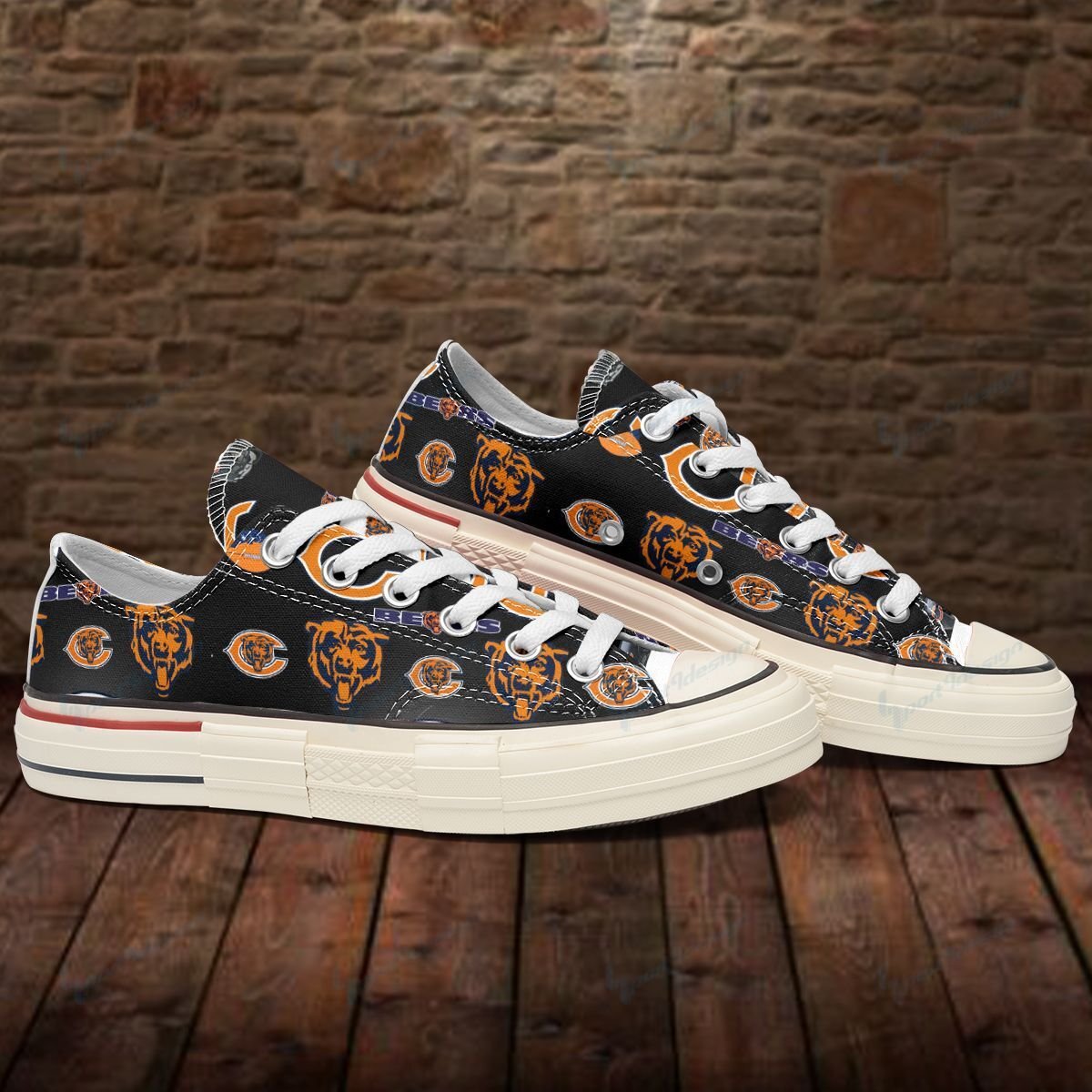 Chicago Bears New Low Top Canvas Shoes 08