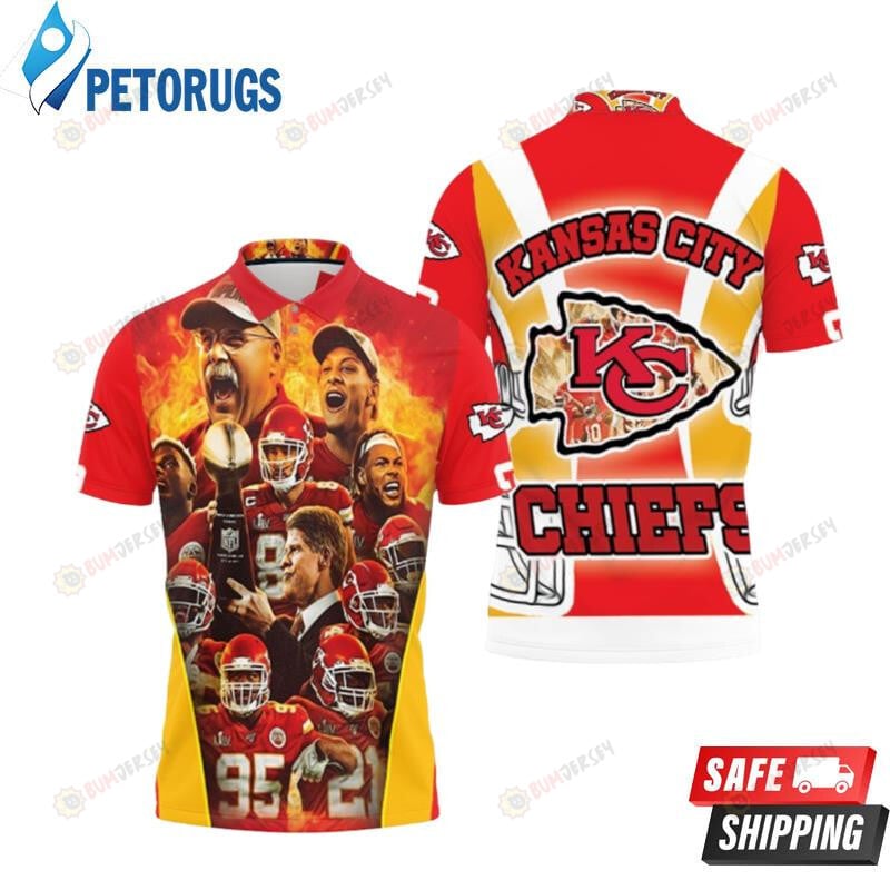 Kansas City Chiefs Champions Afc West Division Super Bowl 2021 Printed Polo Shirt