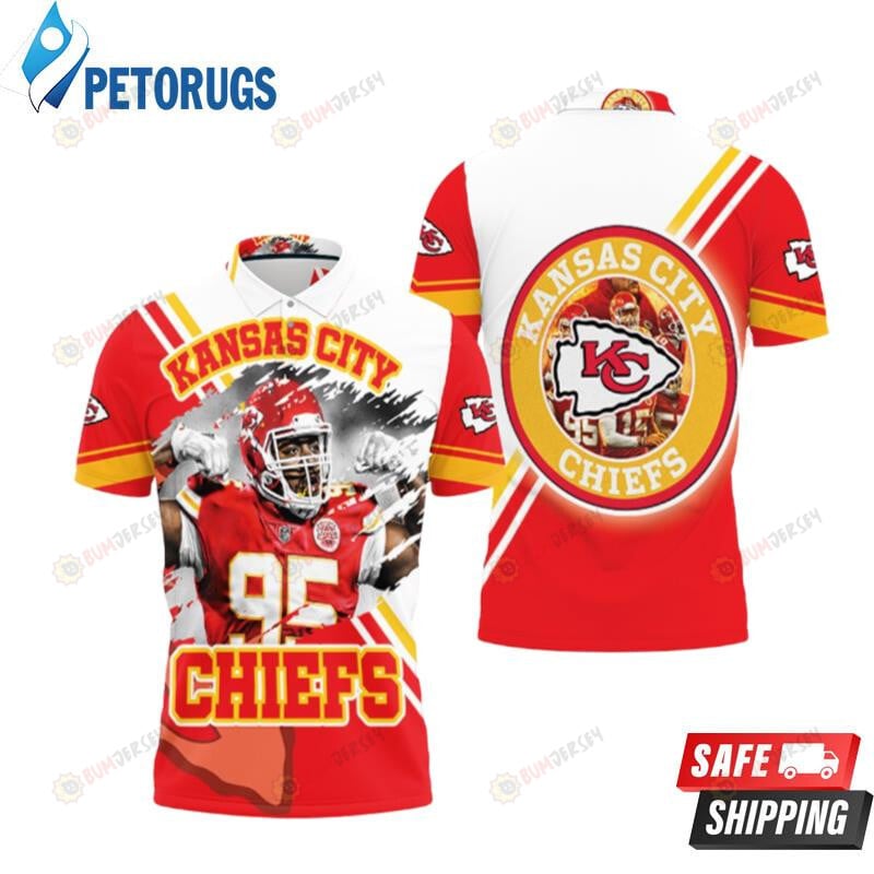 Chris Jones 95 Kansas City Chiefs Printed Polo Shirt