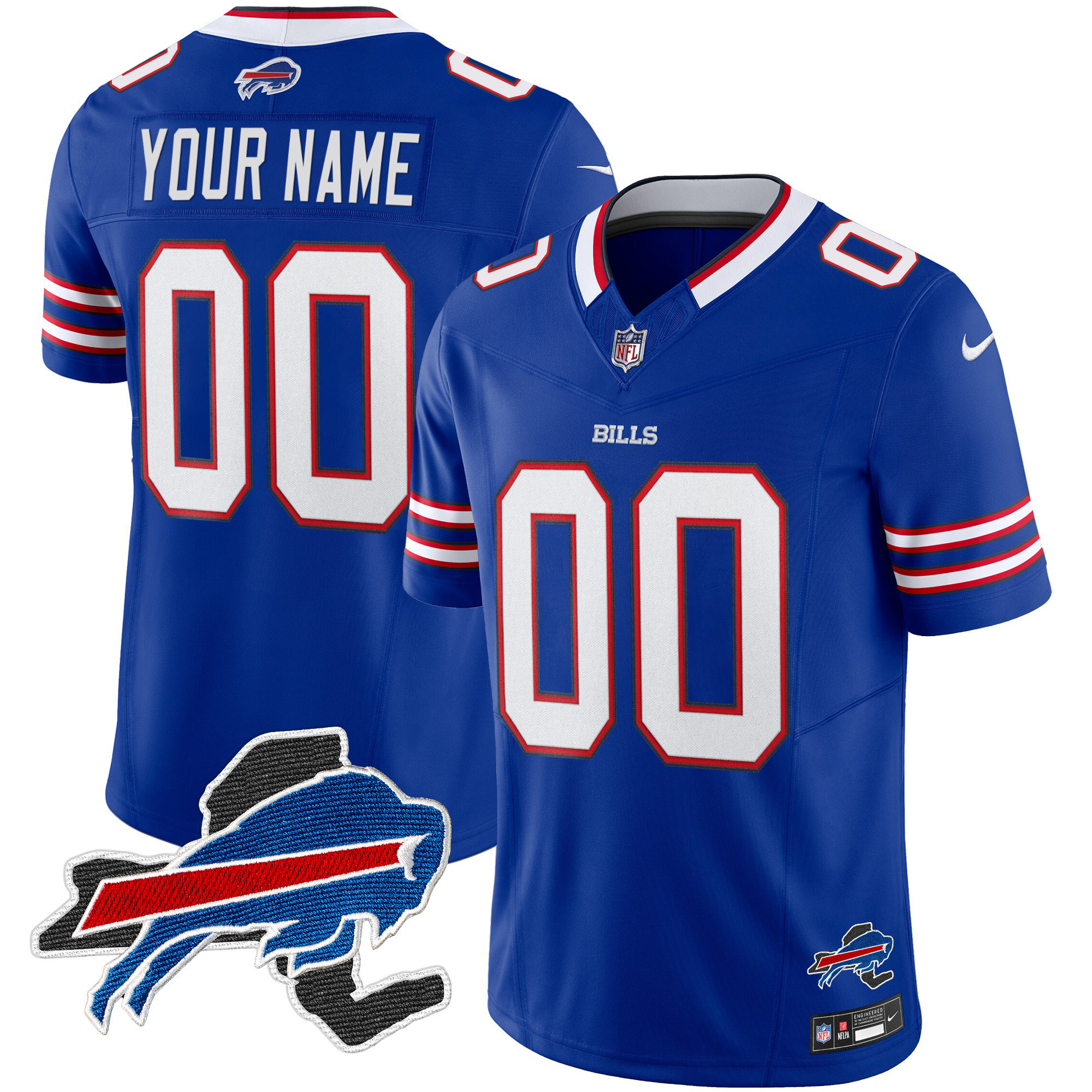 Bills New York Patch Vapor Limited Custom Jersey – All Stitched