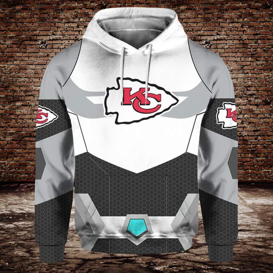 Kansas City Chiefs Silver Hoodie