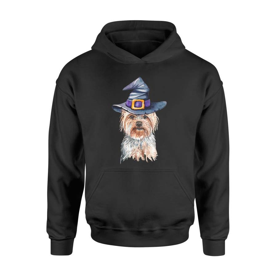 Yorkshire Terrier Witch Hat Dog Lovers Halloween V-Neck Tshirt – Standard Hoodie