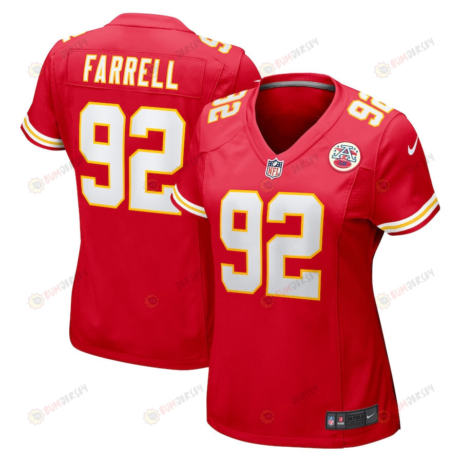 Neil Farrell Jr. 92 Kansas City Chiefs Game Women Jersey – Red