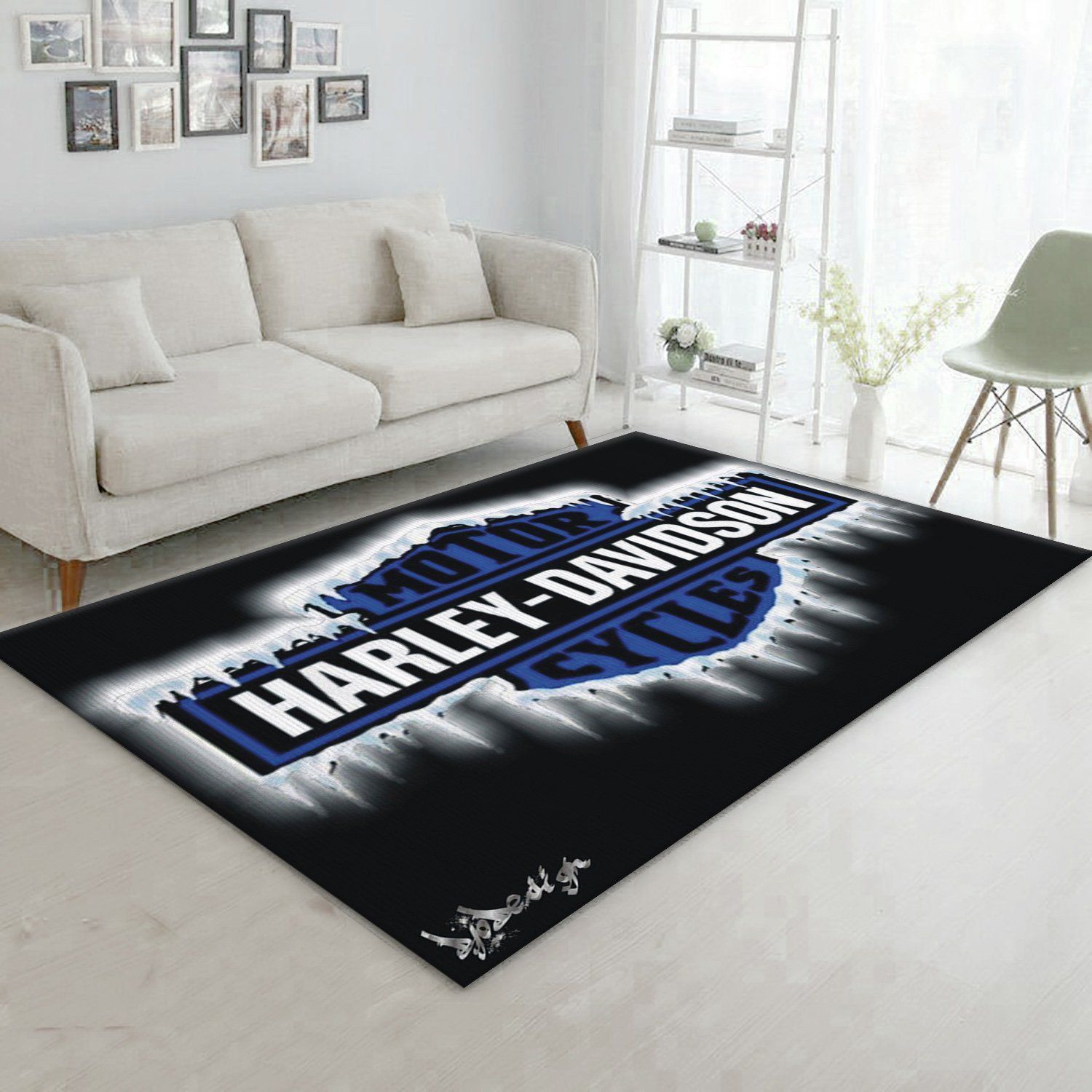 Harley Davidson Ver8 Rug Living Room Rug Home Decor Area Rug For Living Room Bedroom Rug Home Decor