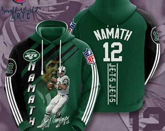 New York Jets Joe Namath 27 Unisex 3D Hoodie Gift For Fans