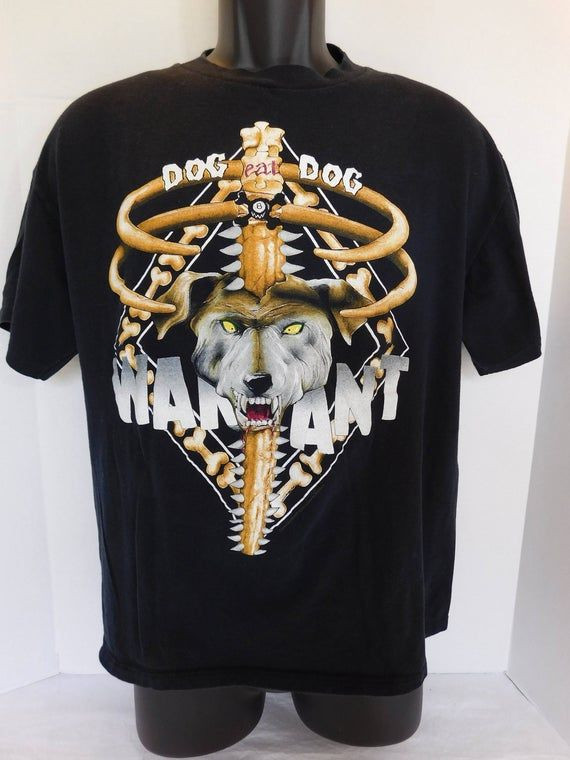 Vintage 1992 Warrant Hair Of The Dog World Tour Concert Shirtbrockum Usa Shirt