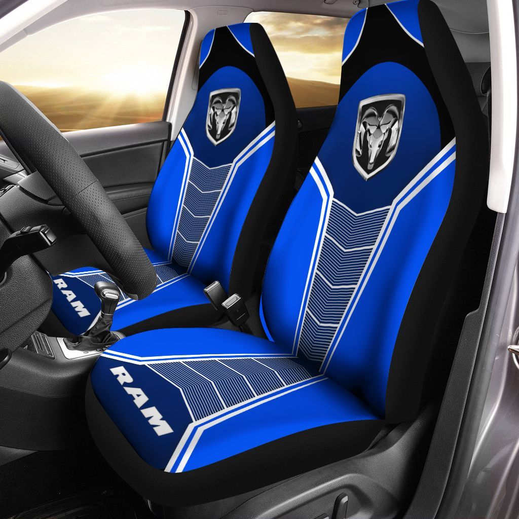 Dodge Ram VTH-NH Car Seat Cover (Set of 2) Ver 3 (Blue)