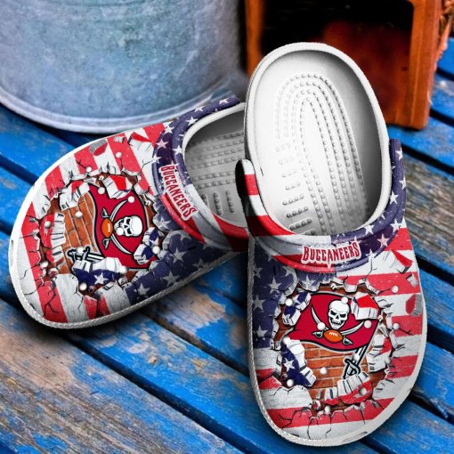 Tampa Bay Buccaneers Personalized Name Clog Shoes