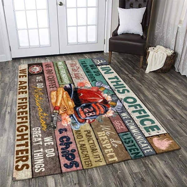 We Are Firefighters Rectangle Rug 26