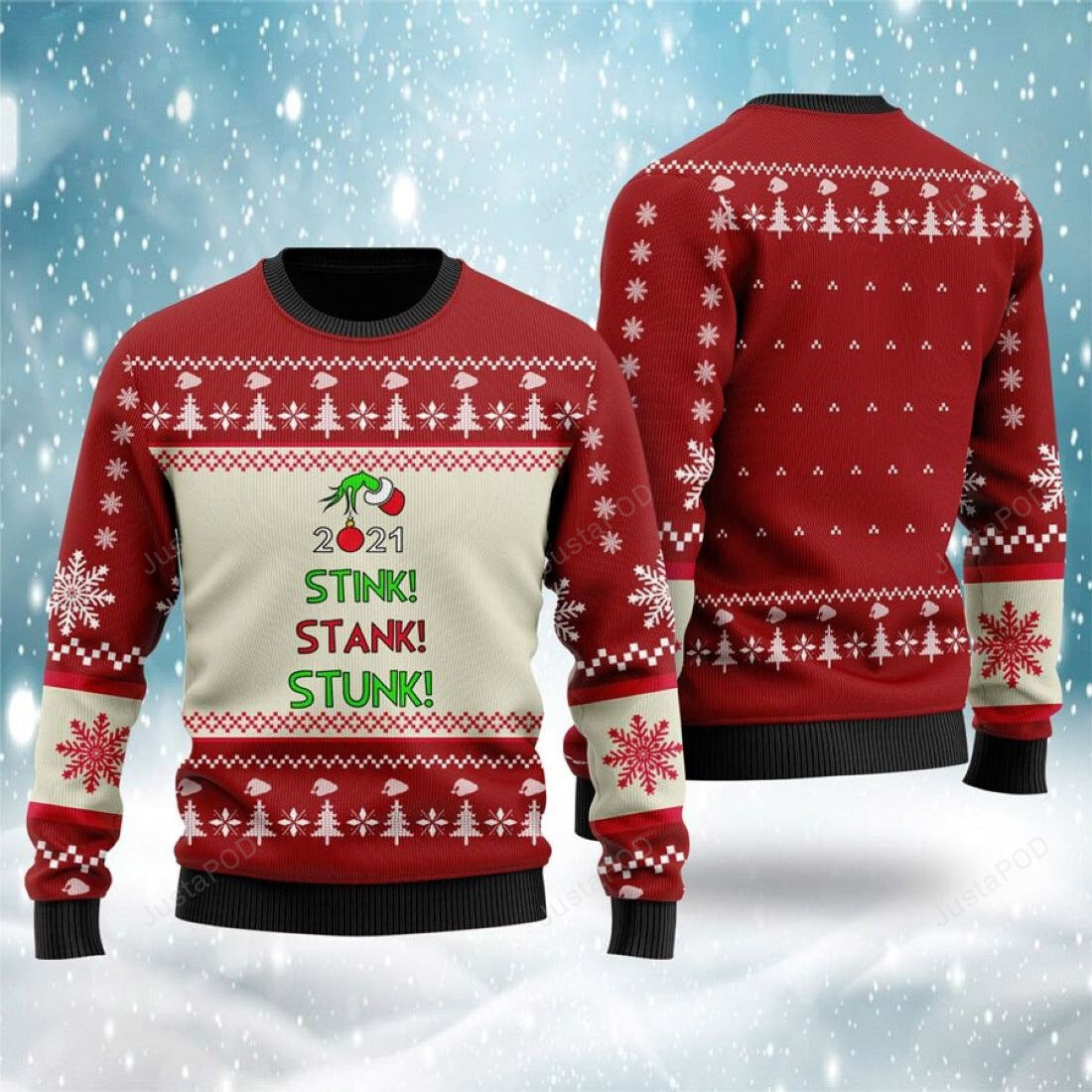 Stink Stank Stunk Grinch Christmas Ugly Sweater