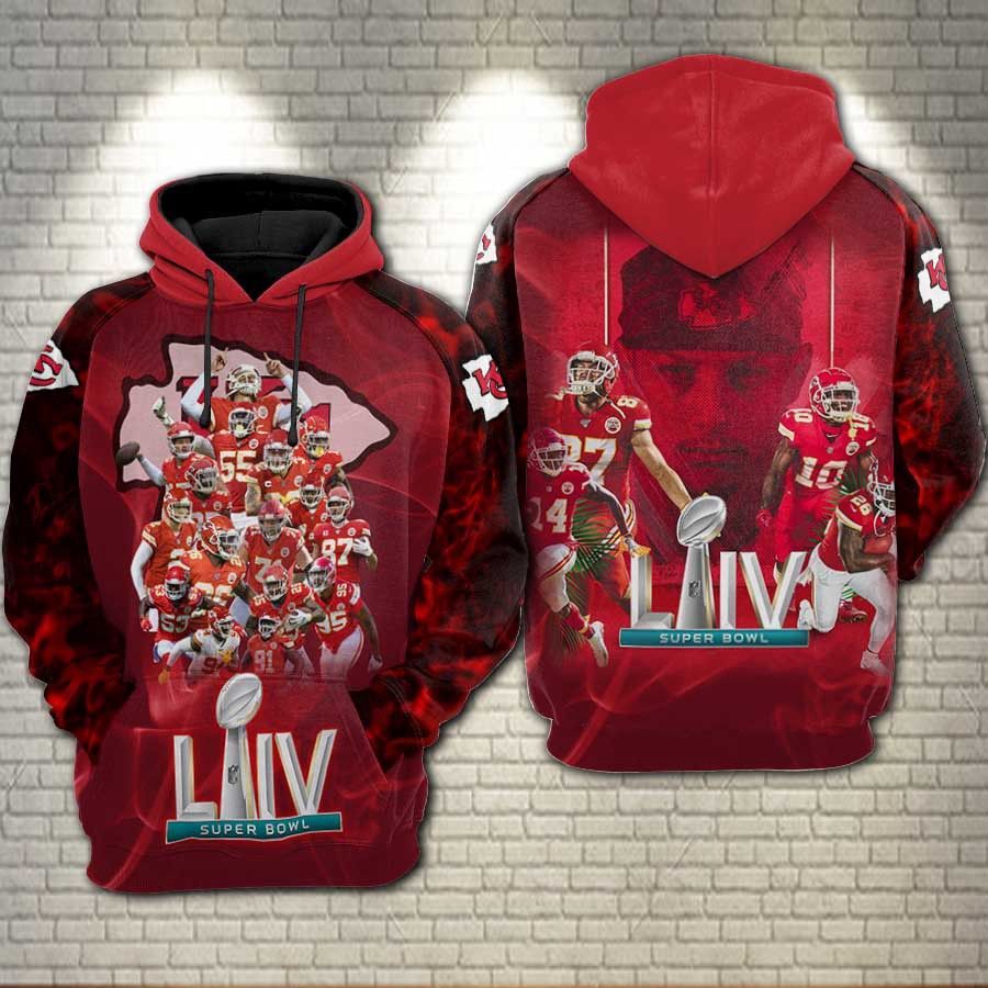 The Kansas City Chiefs Super Bowl Liv 30 Unisex 3D Hoodie Gift For Fans