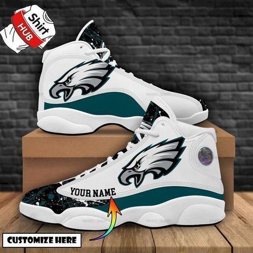 Philadelphia Eagles Football Air Jordan 13 Sneakers Personalized Shoes