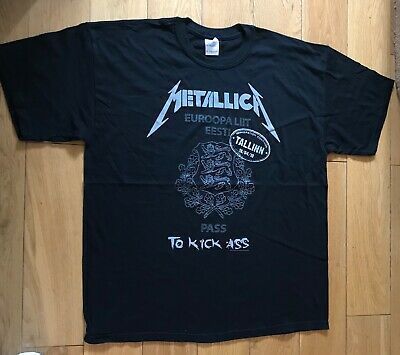 Metallica Pass To Kick Ass Tallinn Concert Tour Shirt X New Shirt