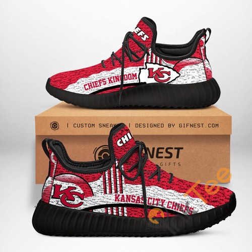 Kansas City Chiefs Football Custom Shoes Personalized Name Yeezy Sneakers