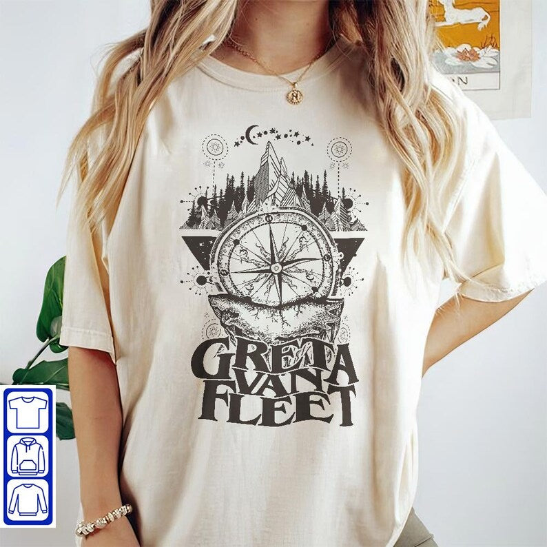 Greta Van Fleet Shirt, Dream In Gold Tour 2023 Shirt, Greta Van Fleet Merch, Greta Van Fleet Shirt 2023