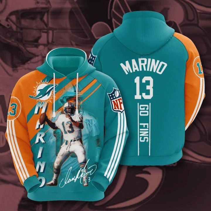 Miami Dolphins Dan Marino 3D T Shirt …