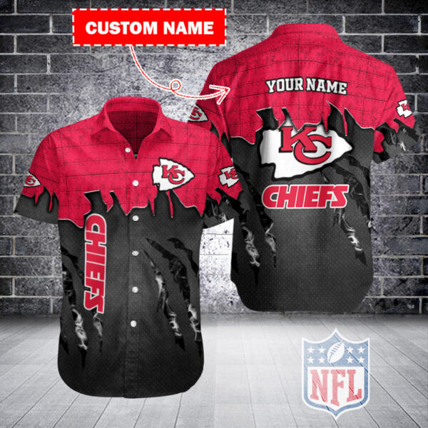 Kansas City Chiefs Personalized Button Shirt Bb344