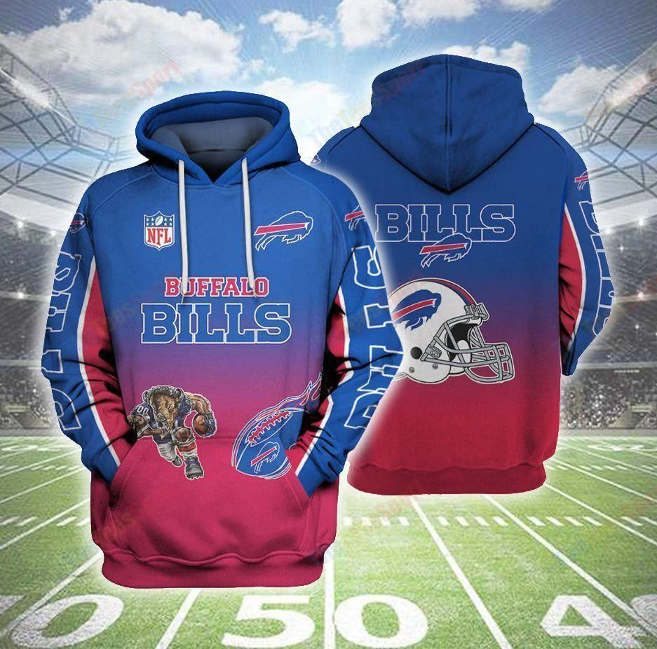 Nfl Buffalo Bills Lets Go Bills 3D Hoodie All Over Ds0-03735-Auh