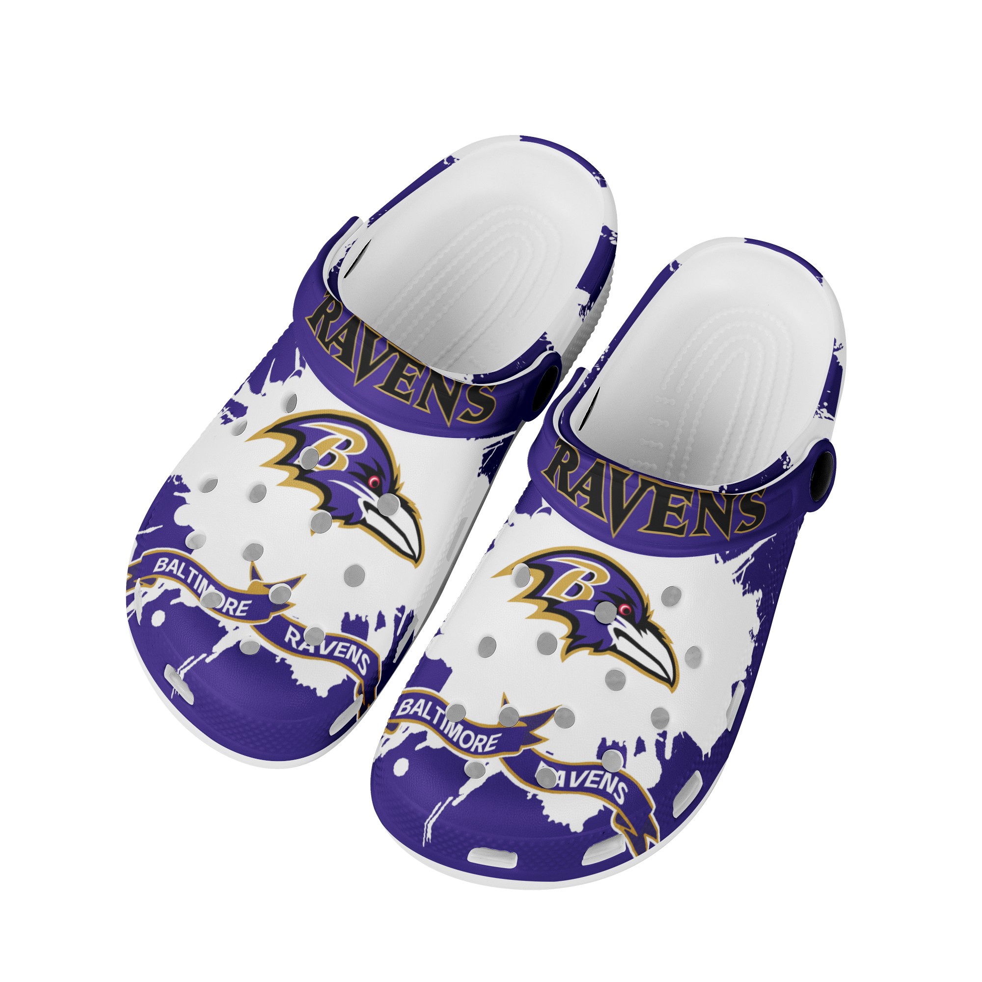 Baltimore Ravens Crocs Shoes Cute Style#1 Shoes For Fans