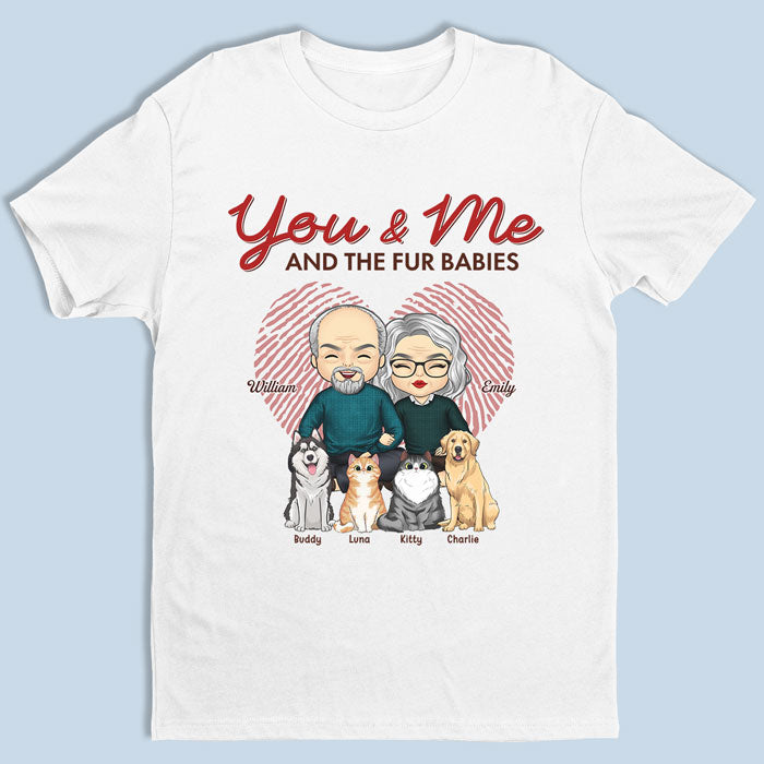 You, Me And Our Fur Babies – Couple Personalized Custom Unisex T-Shirt, Hoodie, Sweatshirt – Gift For Couples, Pet Owners, Pet Lovers