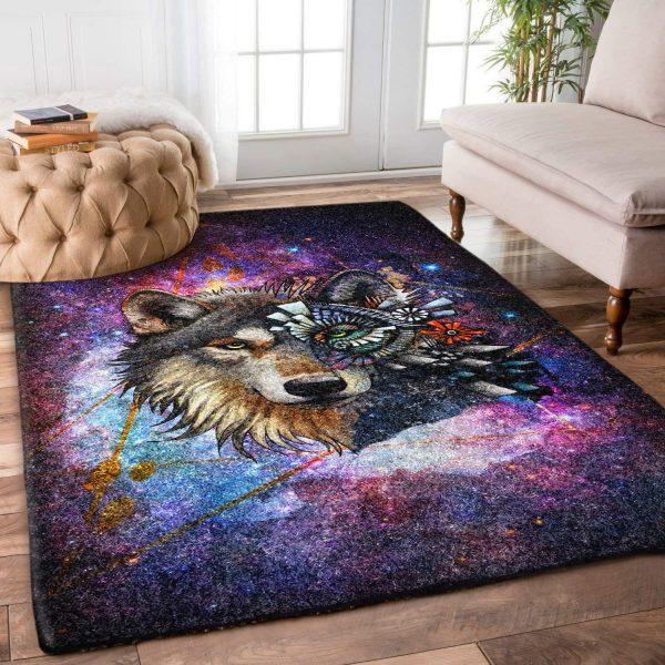 Wolf Art Home Decor Rectangle Area Rug 22