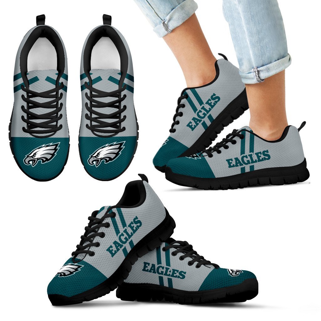 Colorful Line Stripe Philadelphia Eagles Sneakers