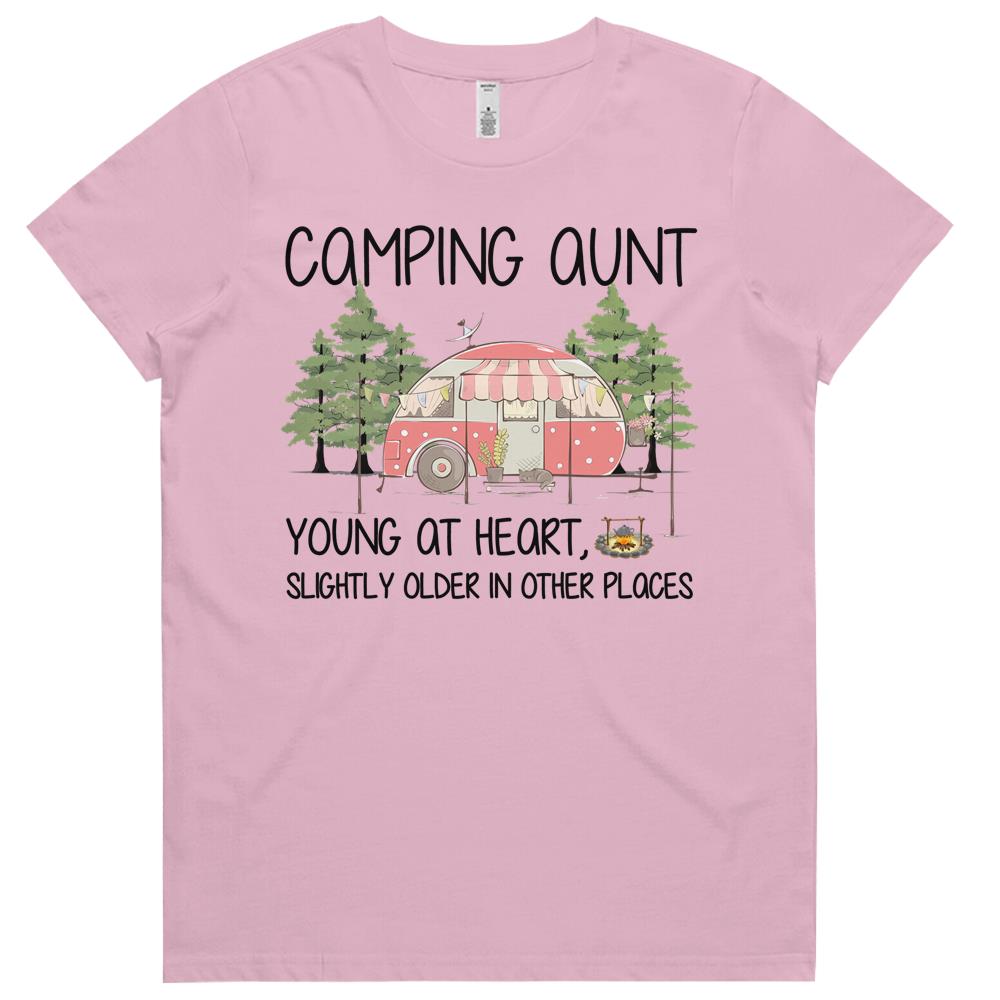 Camping Aunt Matching Camp Family Camper Cool Vintage Womens Tshirts