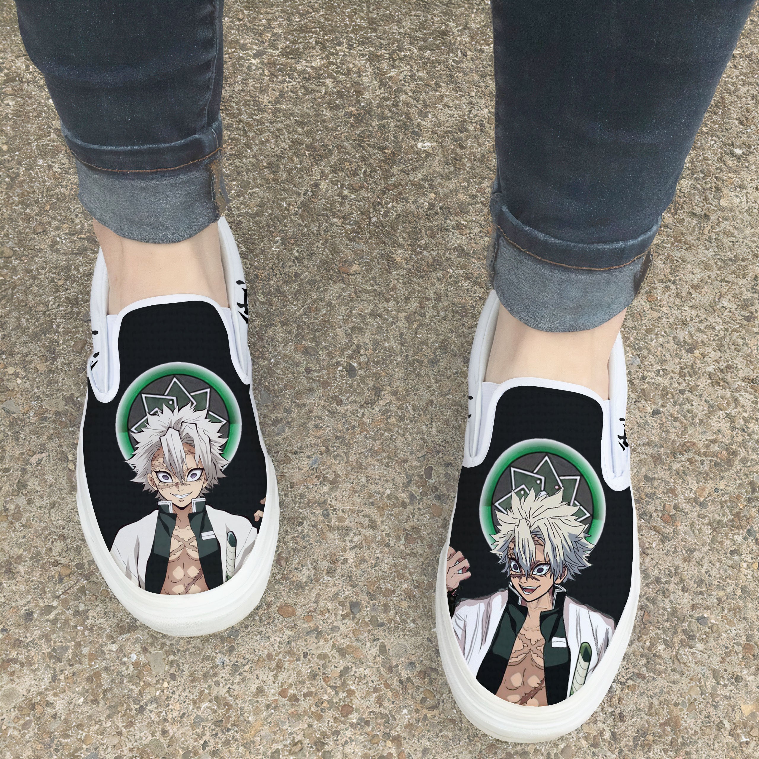 Sanemi Shinazugawa Shoes Custom Demon Slayer Anime Classic Slip-On Sneakers