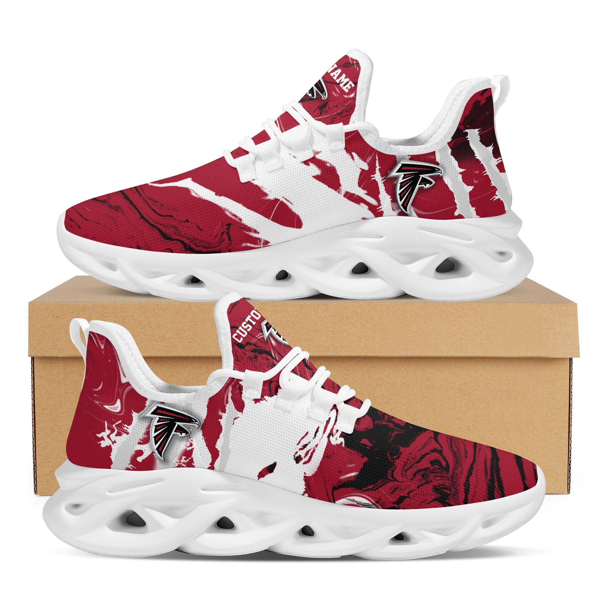 Atlanta Falconsamerican Football Team Trending Custom Personalized With Name Max Soul Clunky Sneaker Shoes For Men Women