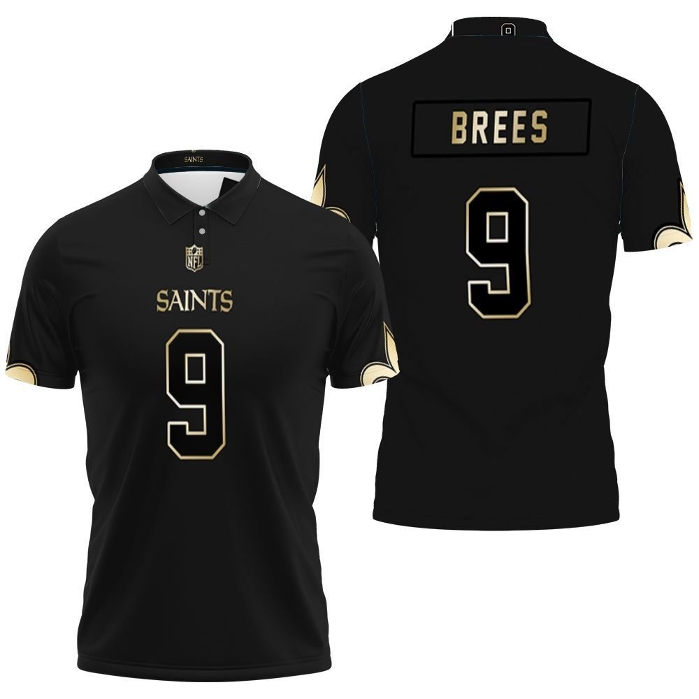 New Orleans Saints 9 Drew Brees Blac &hellip;