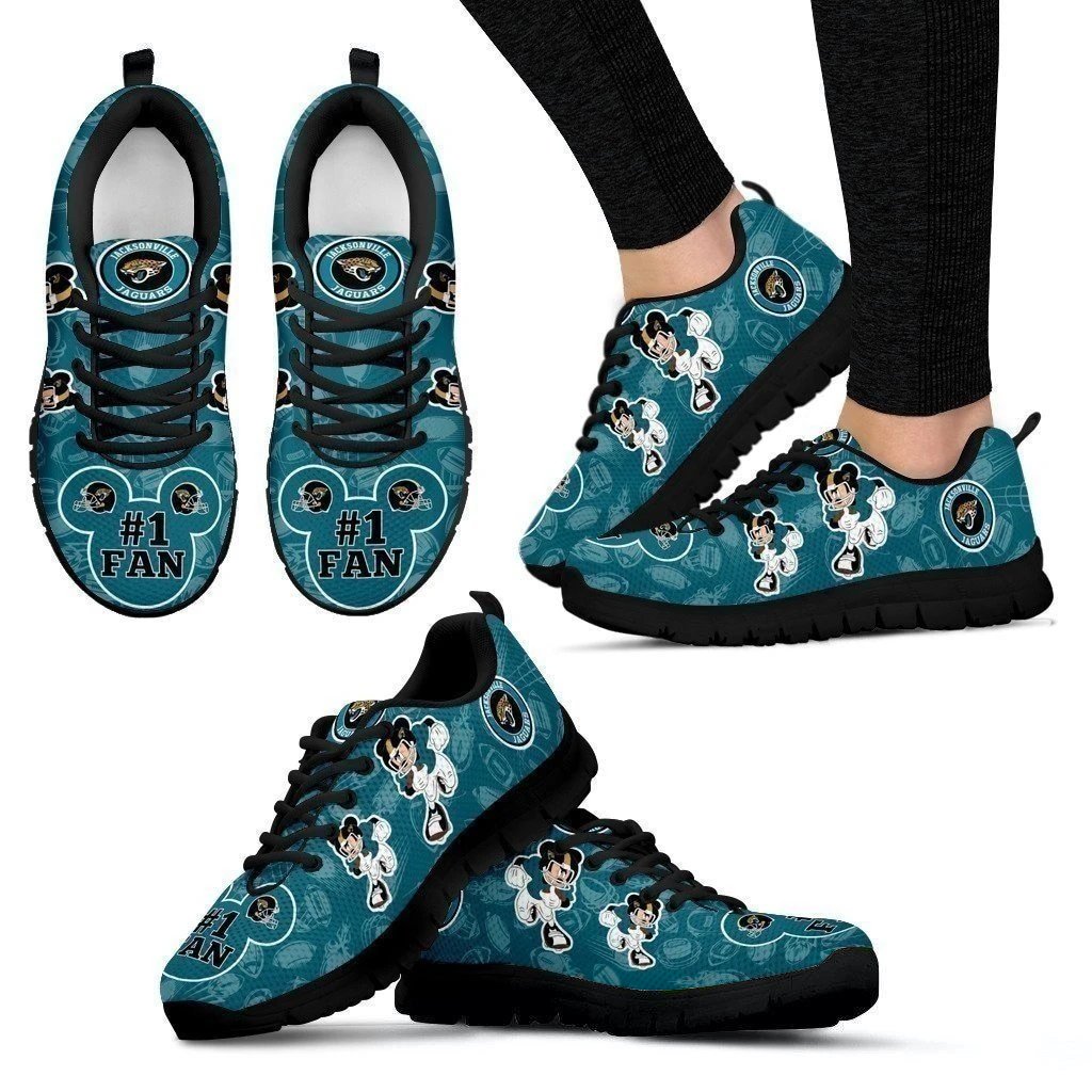 Jacksonville Jaguars Mickey Football Women’s Sneakers For Fan