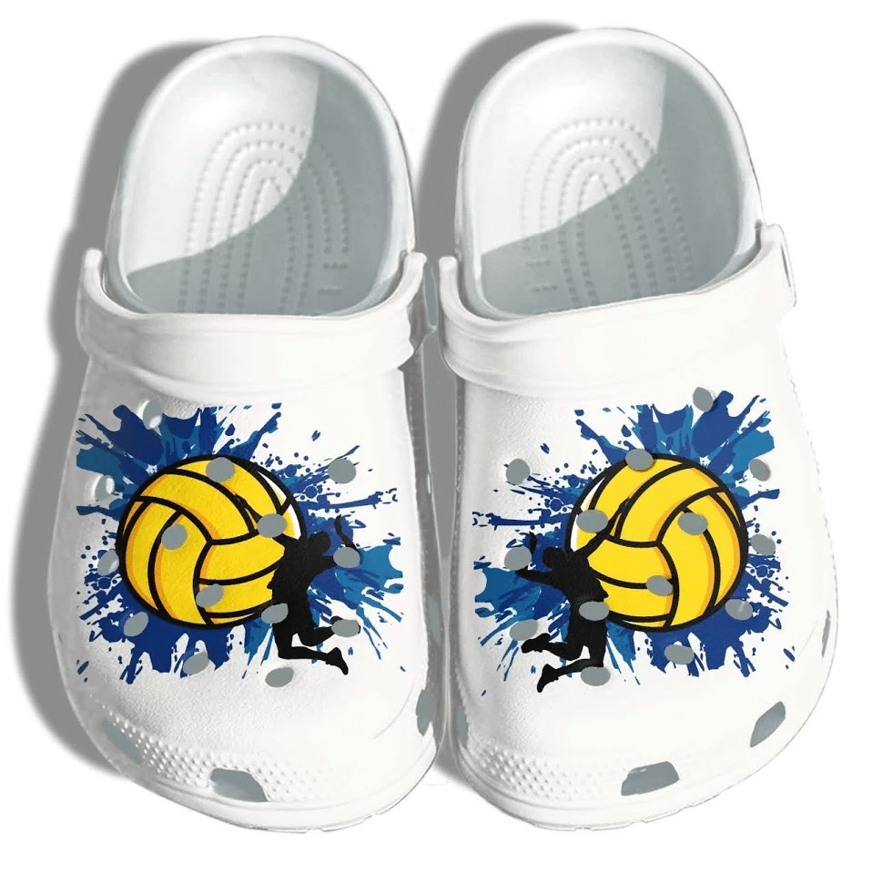 Volleyball Sports Shoes Crocs For Men – Volleyball Beach Shoes Gifts For Son Husband Fathers Day 2021