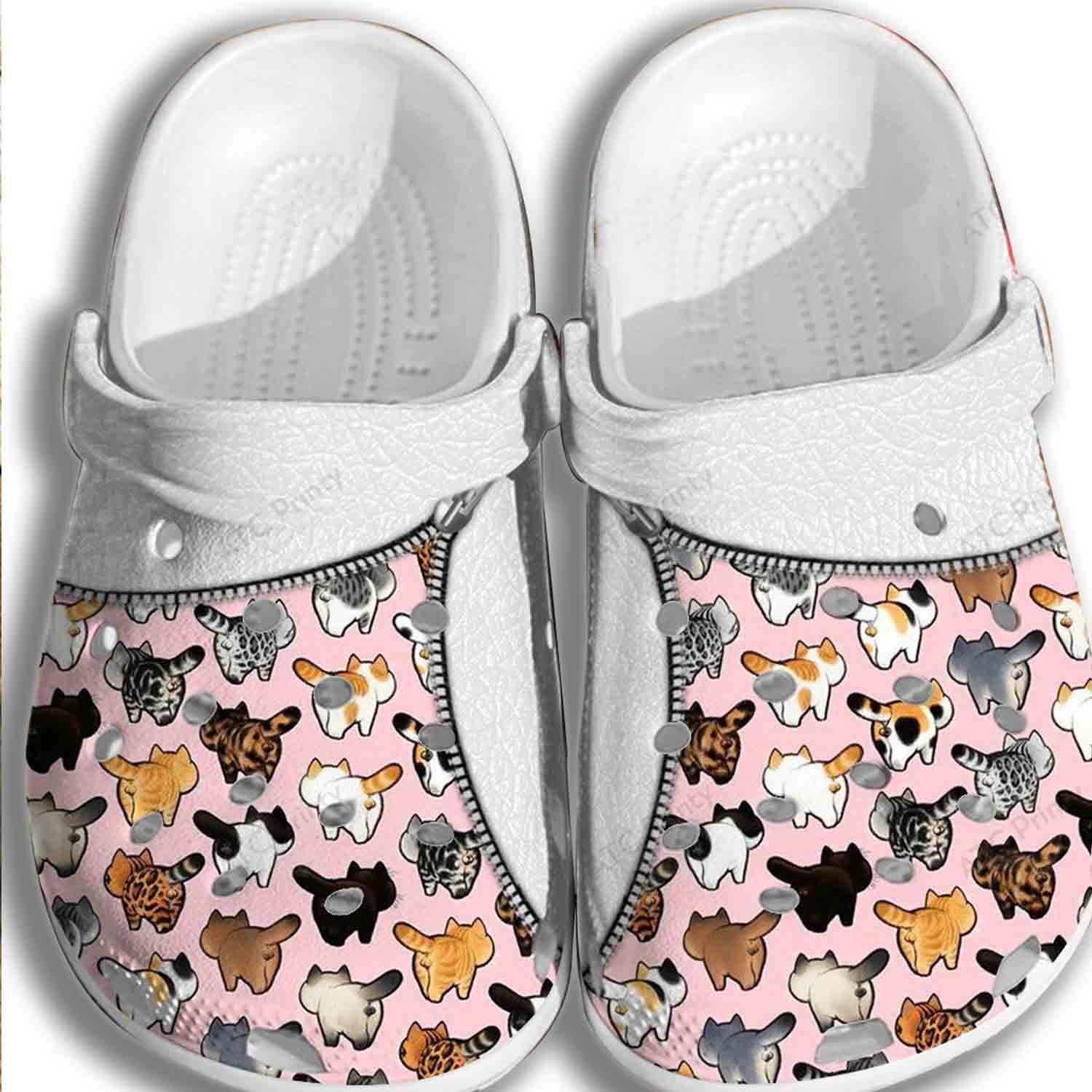 Pinky Cats Croc Shoes For Women – Animal Shoes Crocbland Clog Gifts For Daughter Niece