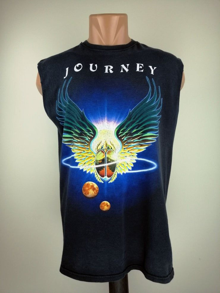 Journey Promo Tour Cut Sleeves Journey Band Jourmey European Tour 2011 Shirt