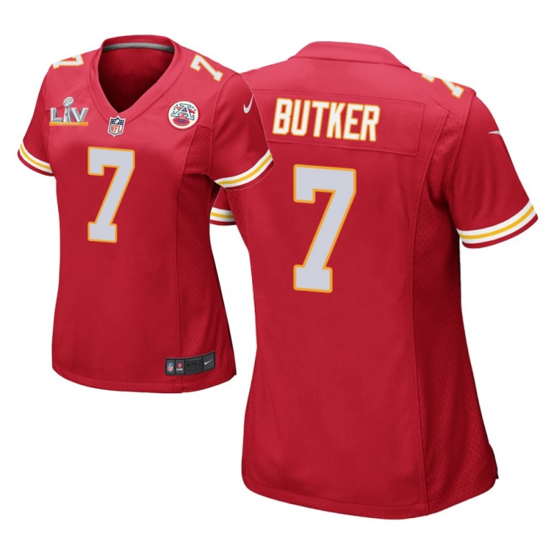 Women’S Kansas City Chiefs #7 Harrison Butker Red Super Bowl Lv Game Jersey