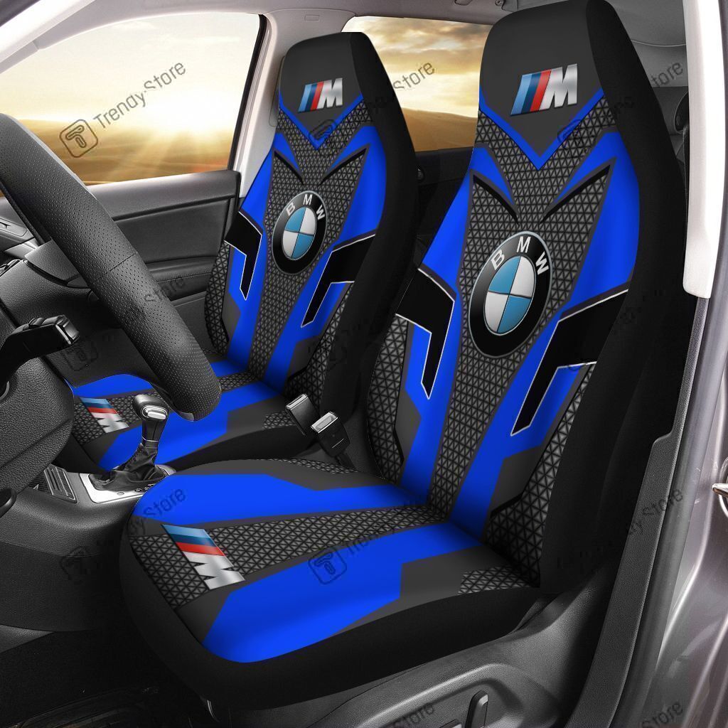 BMW CAR SEAT COVER (SET OF 2) VER 1 (BLUE)